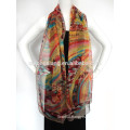 bright color factory wholesale custom printed chiffon scarves